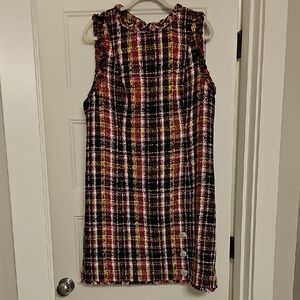 Kate Spade Art Plaid Tweed Dress